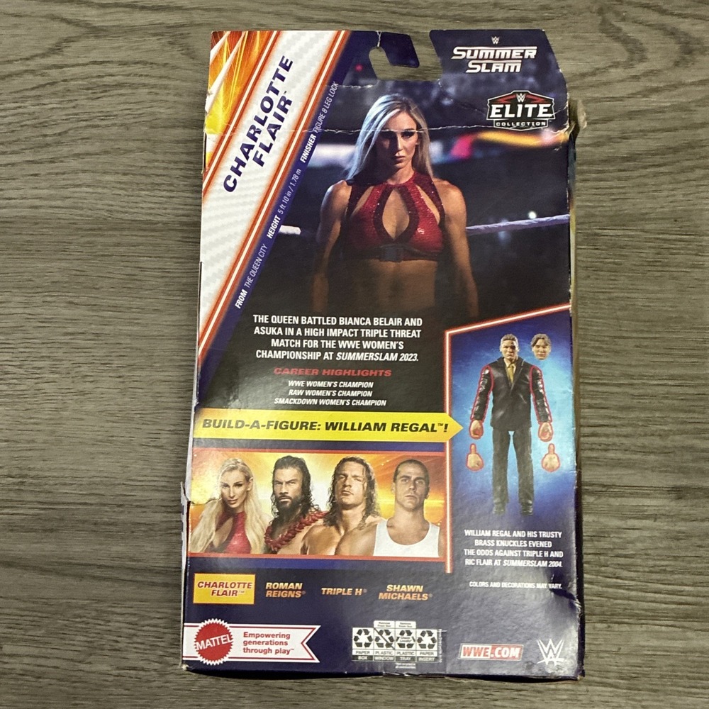 New Mattel WWE Wrestling Elite Summer Slam Charlotte Flair Figure NIP Regal BAF - Picture 8 of 8